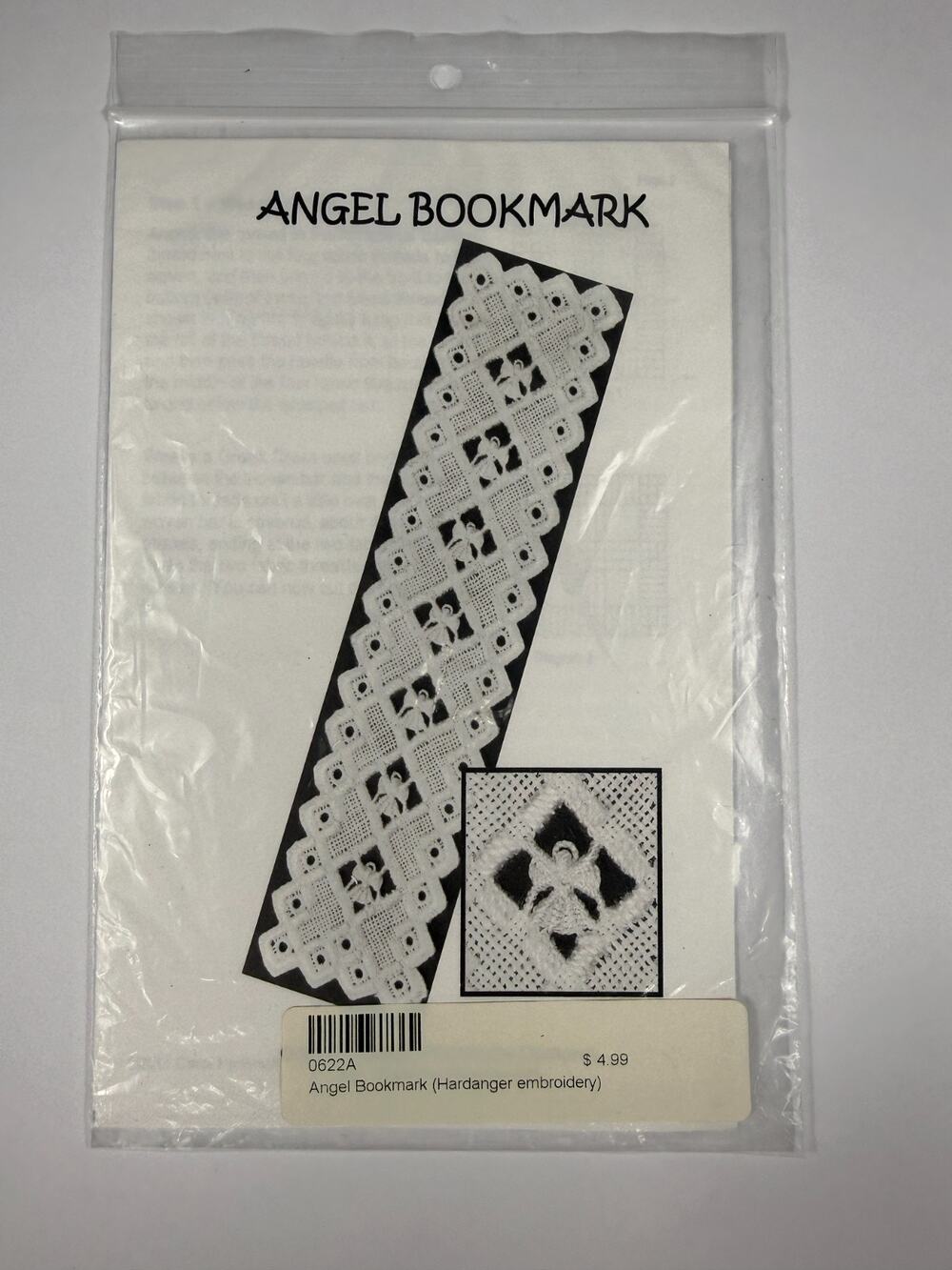Carol Pedersen Designs "Angel Bookmark" Hardanger Embroidery Pattern CP1103
